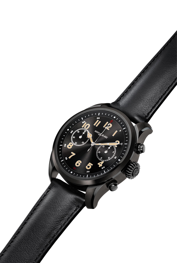 Montblanc Summit 2 Stainless Steel Black and Leather