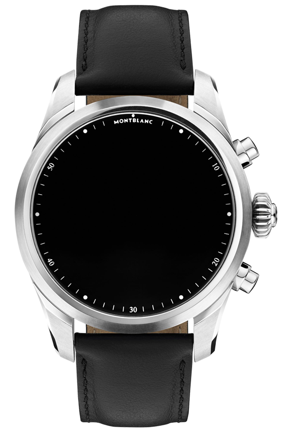 Montblanc Summit 2+ Smartwatch - Gray with Leather Strap