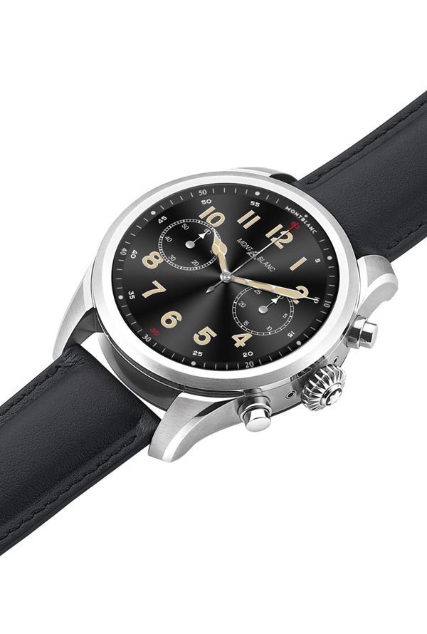 Montblanc Summit 2+ Smartwatch - Grey with Leather Strap