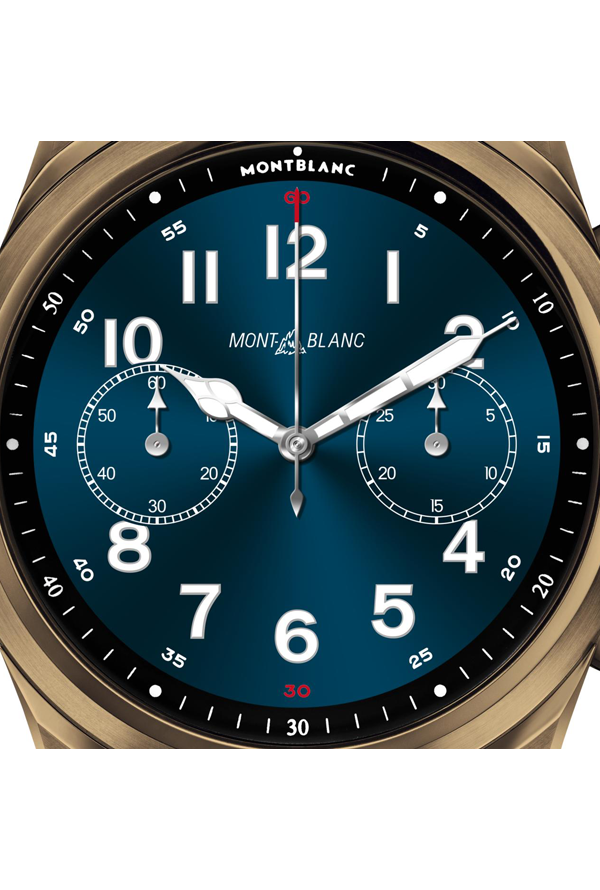 Montblanc Summit 2+ Stainless Steel Bronze Color and Leather Strap