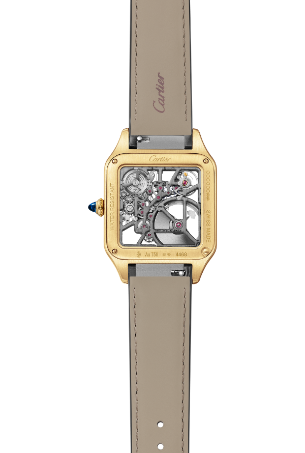 Santos-Dumont skeleton watch equipped with a micro-rotor