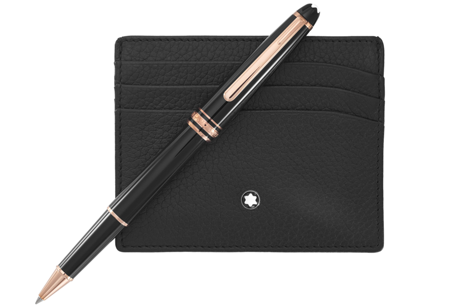 MONTBLANC GIFT SET MEISTERSTÜCK CLASSIQUE ROLLERBALL PEN AND POCKET CARD HOLDER