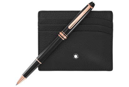MONTBLANC GIFT SET MEISTERSTÜCK CLASSIQUE ROLLERBALL PEN AND POCKET CARD HOLDER