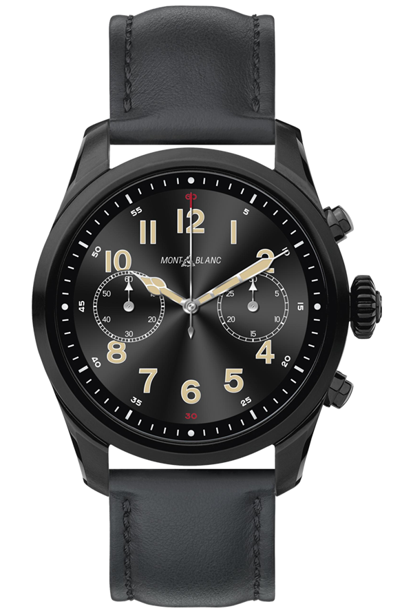 Montblanc Summit 2 Stainless Steel Black and Leather