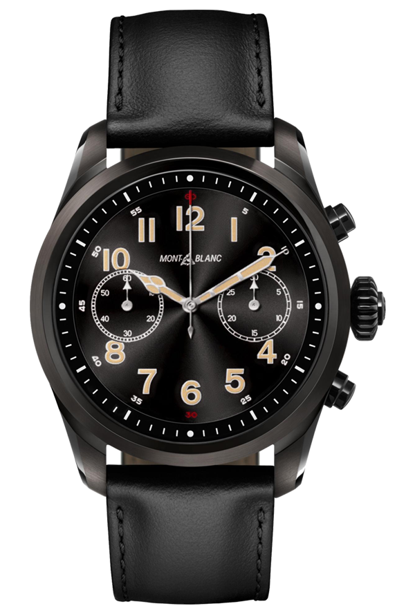 Montblanc Summit 2 Stainless Steel Black and Leather
