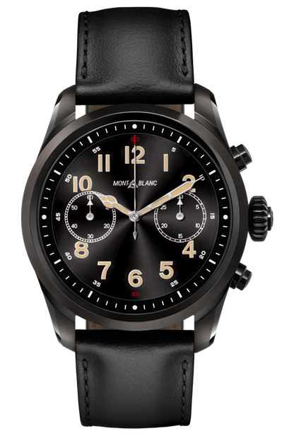 Montblanc Summit 2 Stainless Steel Black and Leather