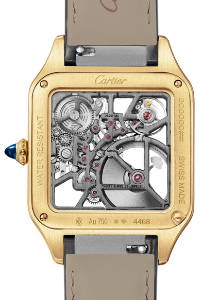 Santos-Dumont skeleton watch equipped with a micro-rotor