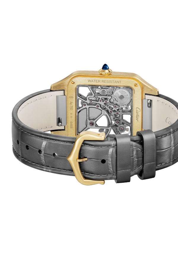 Santos-Dumont skeleton watch equipped with a micro-rotor