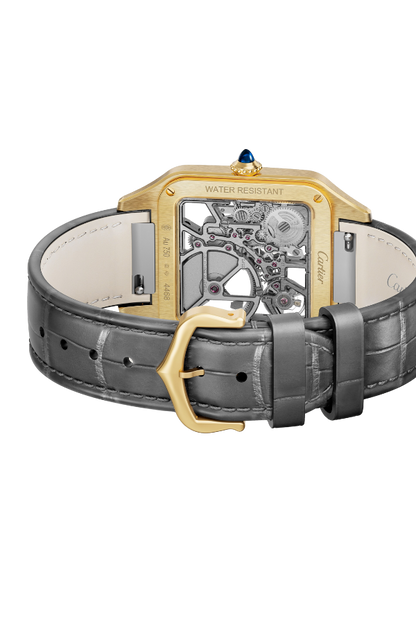 Santos-Dumont skeleton watch equipped with a micro-rotor