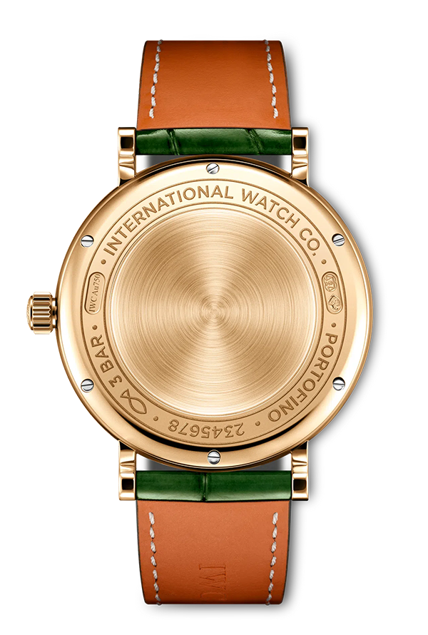 PORTOFINO MOON PHASE WITH GREEN STRAP IN RG - IW459014