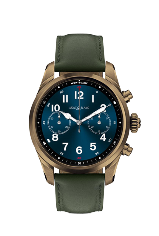 Montblanc Summit 2+ Stainless Steel Bronze Color and Leather Strap