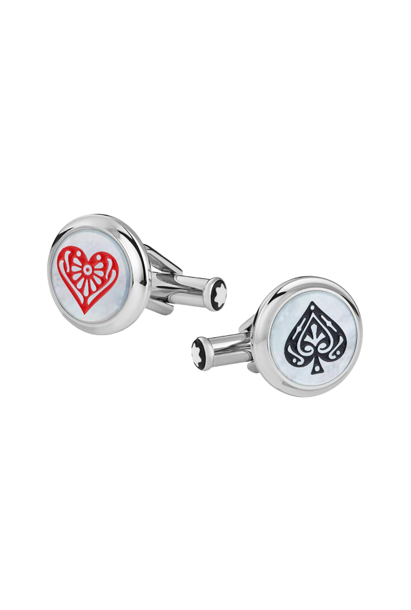 Meisterstück Tribute to the Book Around the World in 80 Days Spade & Heart Cufflinks