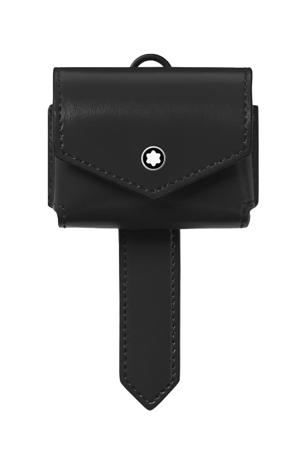 Montblanc Glossy Leather Pouch for Apple AirPods Pro - Black